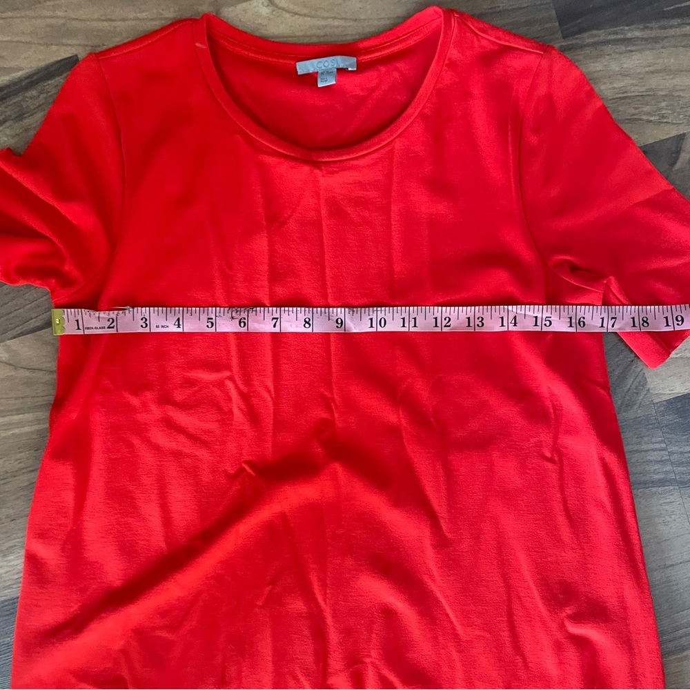 COS Circle Cut Asymmetrical Layered Red Dress XS - Picture 9 of 10
